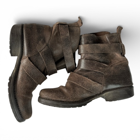 Steve Madden Colony Brown Suede Buckle Ankle Boots Size 6.5 - Picture 13 of 13